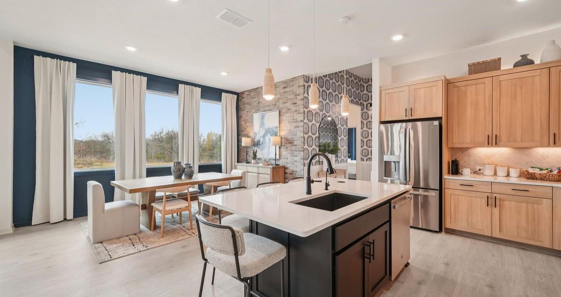 Furnished interior view inside a new home in Stream Waters, Seguin (Image 10).