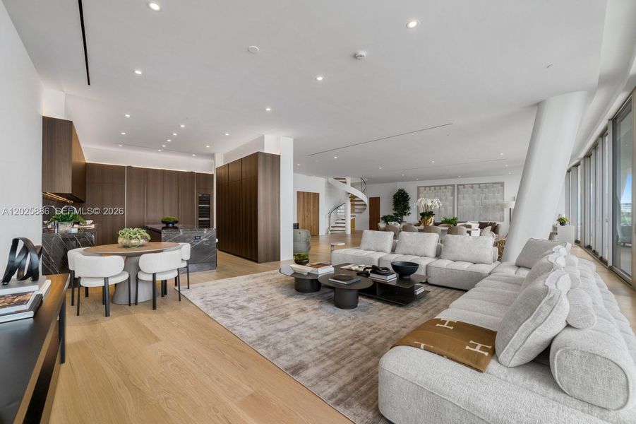 Furnished interior view inside a new home in , Miami (Image 8).