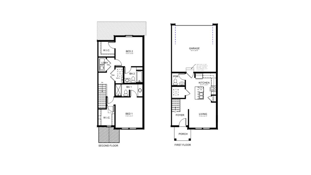 2D floor plan layout for the PALMER by D.R. Horton in Vista Meadows, Fort Lupton, CO (Image 3).