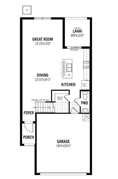 2D floor plan layout of this home in , Port St. Lucie, FL (Image 3).