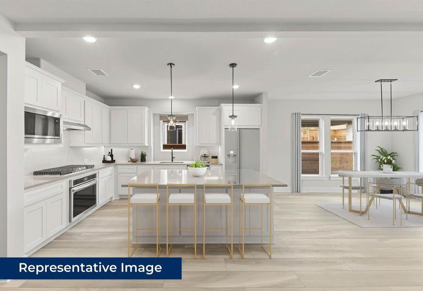 Representative furnished interior of a home built from the Edgestone F by First Texas Homes in Solterra, Mesquite (Image 6). Representative furnished interior of a home built from the Edgestone F by First Texas Homes in Solterra, Mesquite (Image 6).