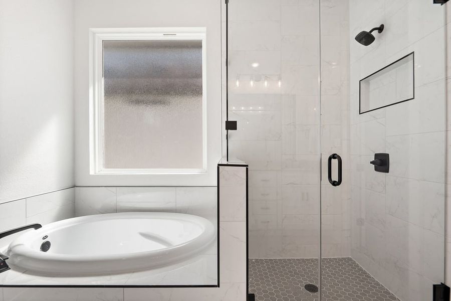 Furnished interior view inside a new home in Terrace Collection at Heritage, Dripping Springs (Image 15).