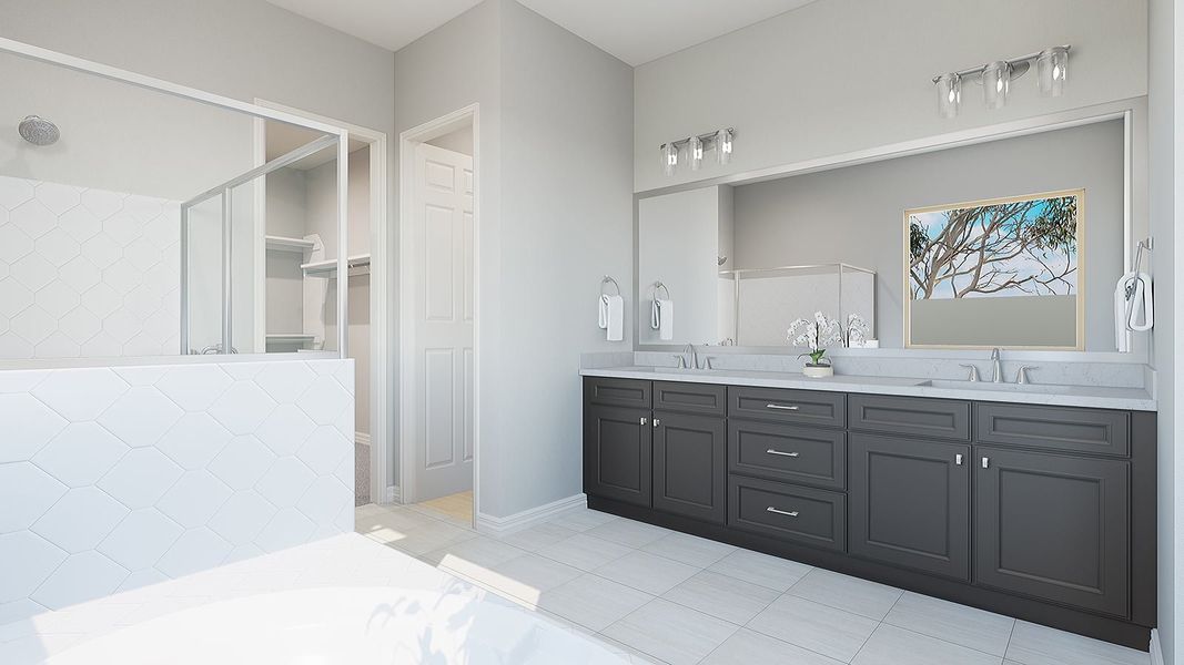 Furnished interior in a model home at Navarre at Abel Ranch in Goodyear (Image 7).