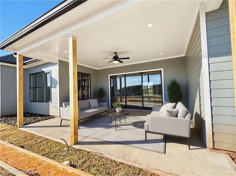 Exterior details and patio area of a home in , Rydal (Image 32).
