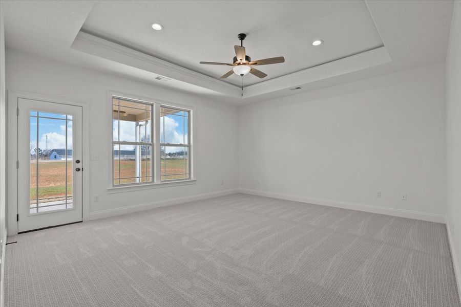 Representative unfurnished interior of a home built from the Converse by Enchanted Homes in Messer Farms, Inman (Image 15).