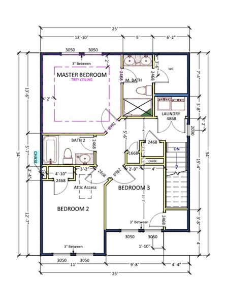 2D floor plan layout of this home in Stones Throw, Inman, SC (Image 3). 2D floor plan layout of this home in Stones Throw, Inman, SC (Image 3).