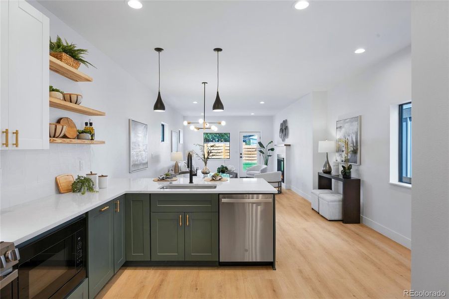 Furnished interior view inside a new home in , Denver (Image 18).