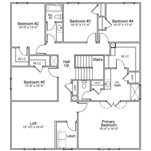 2D floor plan layout for the Turner - Genesis Value Collection by Mungo Homes in Killians Crossing, Blythewood, SC (Image 4).
