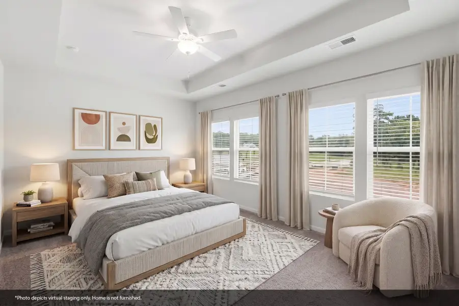 Furnished interior view inside a new home in Nichols Landing, Charlotte (Image 7). Furnished interior view inside a new home in Nichols Landing, Charlotte (Image 7).