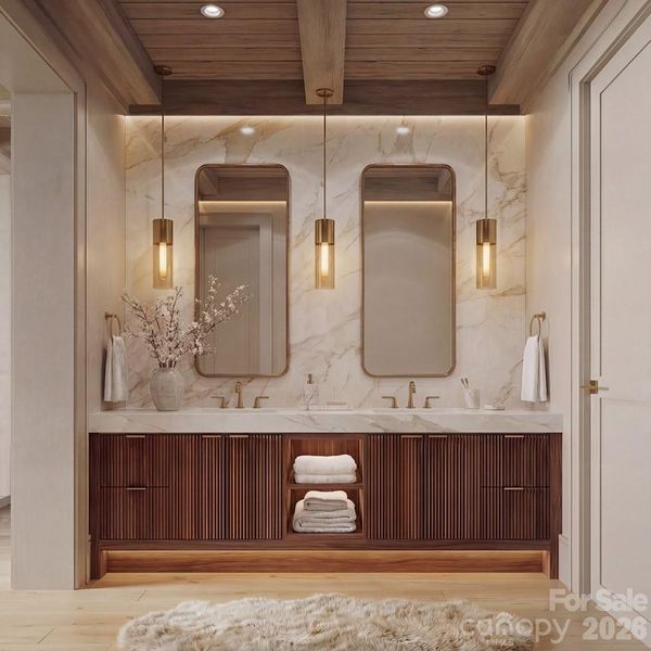 Furnished interior view inside a new home in , Weaverville (Image 10).