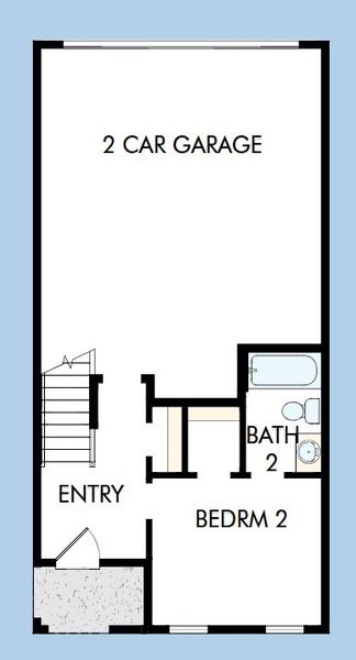 2D floor plan layout for the The Melton by David Weekley Homes in Celesta, Decatur, GA (Image 4).