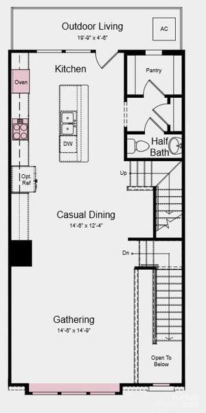 Additional Highlights Include: Gourmet kitchen, downstairs bedroom in place of flex, full bathroom in place of powder room, and ledge at primary shower.