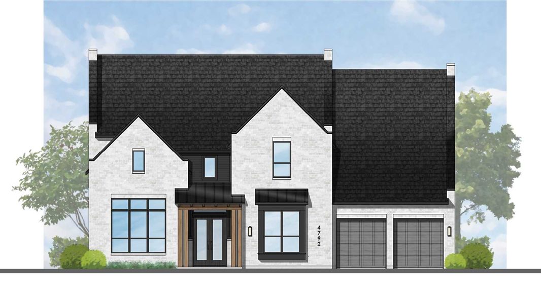 Representative exterior photo of a completed home built from the 817 Plan by Highland Homes in Fulbrook on Fulshear Creek: 80ft. lots, Fulshear, TX (Image 22). Representative exterior photo of a completed home built from the 817 Plan by Highland Homes in Fulbrook on Fulshear Creek: 80ft. lots, Fulshear, TX (Image 22).