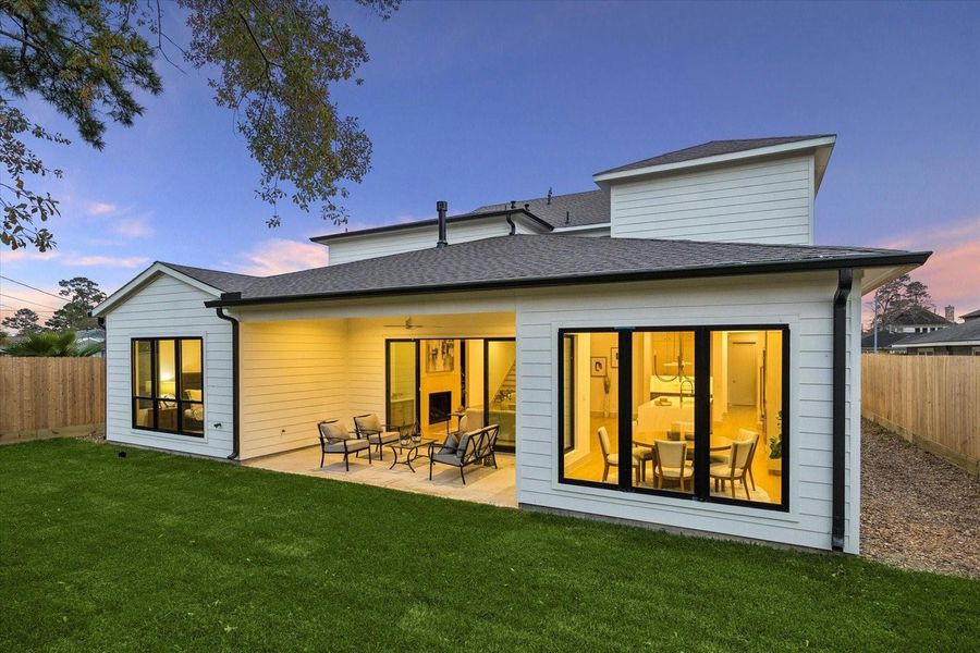 Exterior details and patio area of a home in , Houston (Image 2). Exterior details and patio area of a home in , Houston (Image 2).