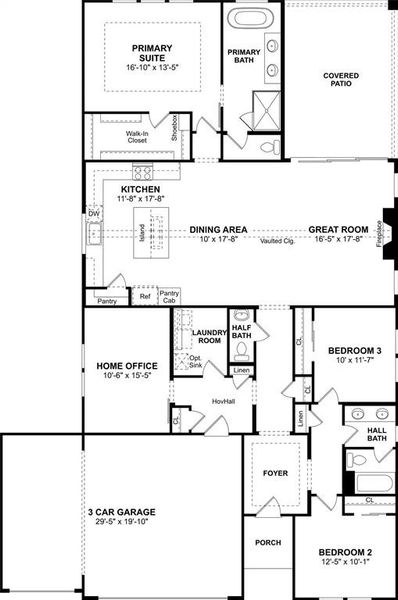 2D floor plan layout of this home in Gateway Parks, Forney, TX (Image 3). 2D floor plan layout of this home in Gateway Parks, Forney, TX (Image 3).
