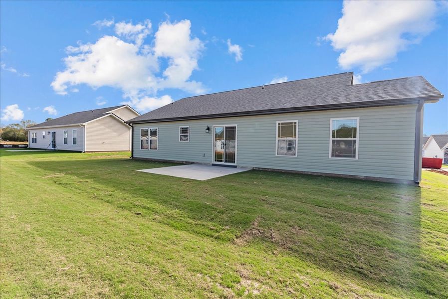 Representative exterior details of a home built from the Rozlynn by Enchanted Homes in New Prospect Haven, Inman (Image 20).