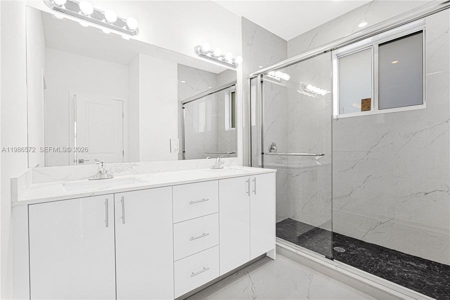 Furnished interior view inside a new home in , Miami (Image 42).