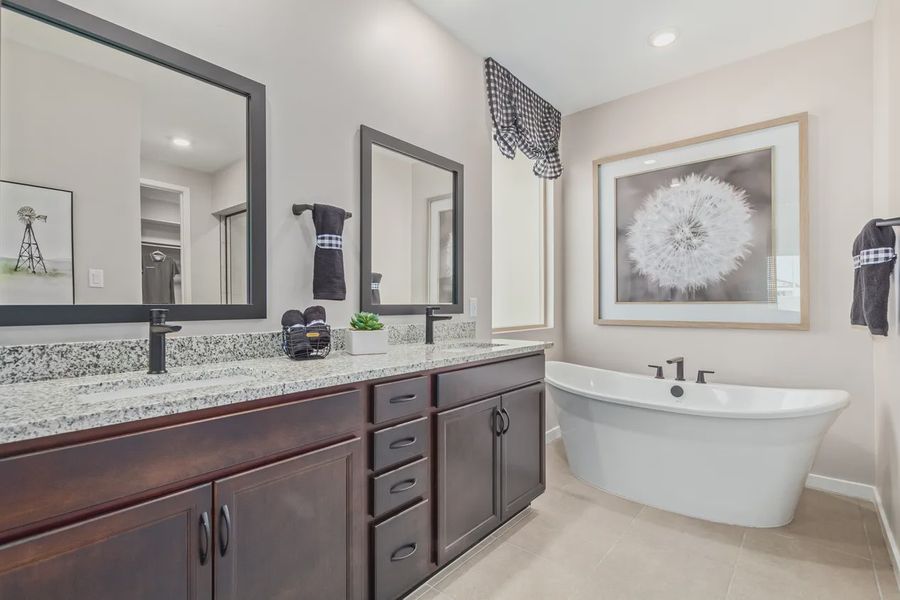 Representative furnished interior of a home built from the 1603 by Elliott Homes in Acacia at Santana, Yuma (Image 15).