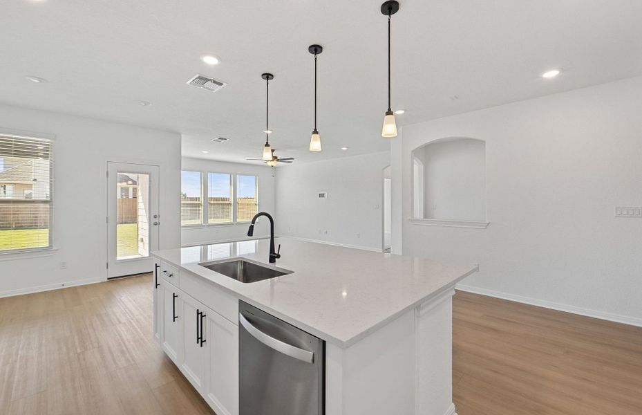 Furnished interior view inside a new home in Saddleback at Santa Rita Ranch, Liberty Hill (Image 6). Furnished interior view inside a new home in Saddleback at Santa Rita Ranch, Liberty Hill (Image 6).