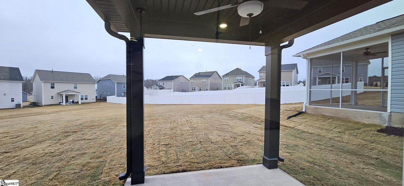 Exterior details and patio area of a home in Sedona, Greenville (Image 2).