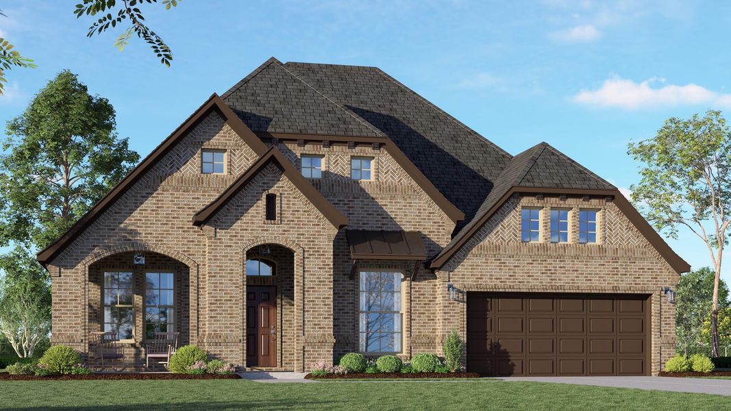Representative exterior photo of a completed home built from the Concept 2622 by Landsea Homes in Redden Farms - Signature Series, Midlothian, TX (Image 3).