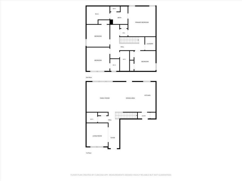2D floor plan layout of this home in Ellington Farms, Statham, GA (Image 6).