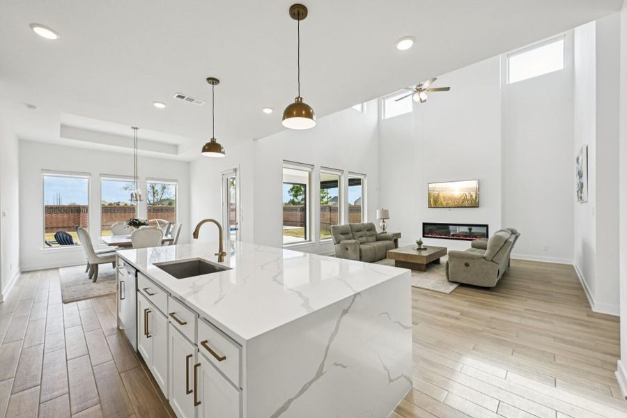 Furnished interior view inside a new home in Elyson, Katy (Image 17).