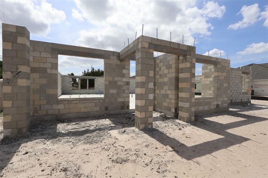 In-progress construction of a new home in Hawk's Overlook, Oviedo, FL (Image 3).
