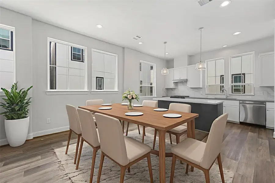 Furnished interior view inside a new home in The Corner At Buffalo Pointe, Houston (Image 12). Furnished interior view inside a new home in The Corner At Buffalo Pointe, Houston (Image 12).