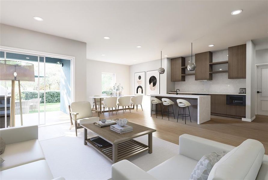 Furnished interior view inside a new home in , Tampa (Image 6). Furnished interior view inside a new home in , Tampa (Image 6).