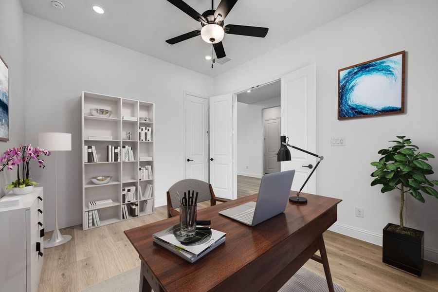 Furnished interior view inside a new home in South Oak, Lakewood Village (Image 7).