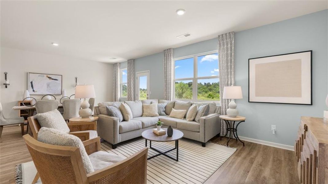Furnished interior view inside a new home in The Preserve at Agricultural Village, Perry (Image 18). Furnished interior view inside a new home in The Preserve at Agricultural Village, Perry (Image 18).