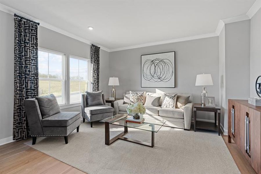 Representative furnished interior of a home built from the Normandy with a Side Entry Garage by Ryan Homes in Everly Estates, Spartanburg (Image 20).