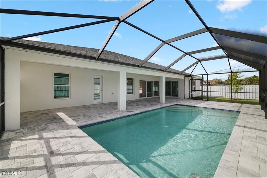 Exterior details and patio area of a home in Cape Coral, Cape Coral (Image 2).