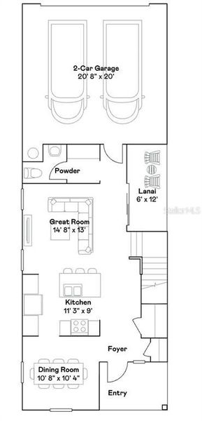 2D floor plan layout of this home in , Orlando, FL (Image 5).