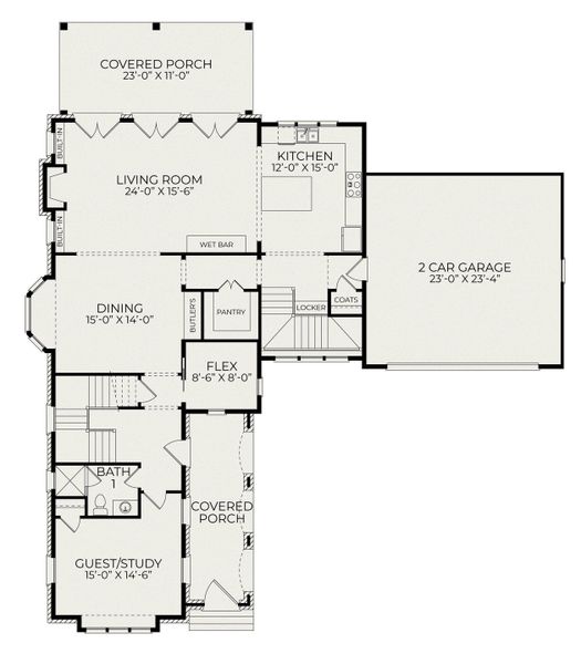 2D floor plan layout for the Olivia by Homes by Dickerson in The Founding at Blue Ridge, Raleigh, NC (Image 6). 2D floor plan layout for the Olivia by Homes by Dickerson in The Founding at Blue Ridge, Raleigh, NC (Image 6).