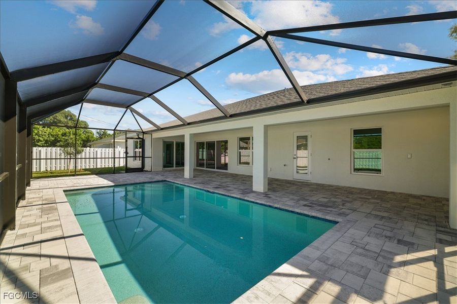 Exterior details and patio area of a home in Cape Coral, Cape Coral (Image 19).
