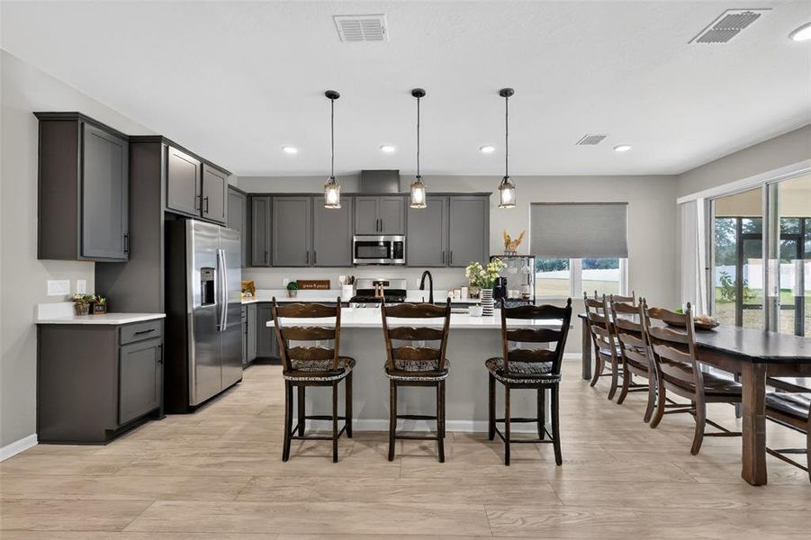 Furnished interior view inside a new home in Seasons at Spring Creek, Okahumpka (Image 12). Furnished interior view inside a new home in Seasons at Spring Creek, Okahumpka (Image 12).