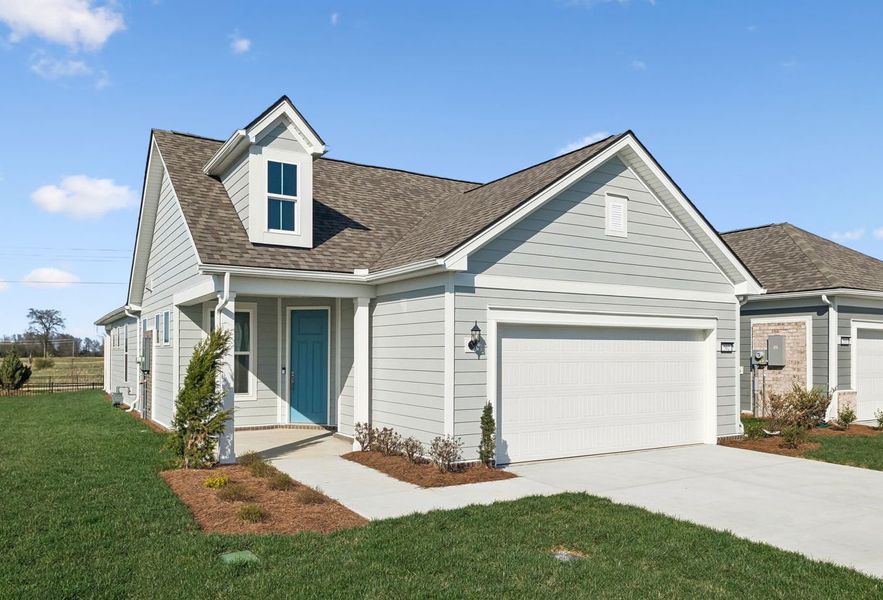Front exterior of a new home in Del Webb Barton Village, Lebanon, TN, highlighting curb appeal (Image 28).