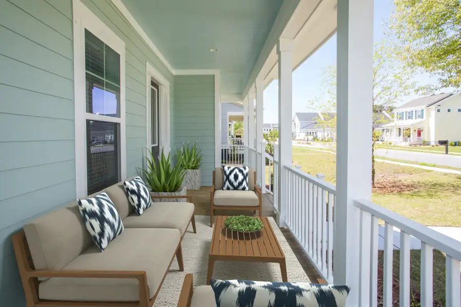 Representative exterior details of a home built from the Harper by Hunter Quinn Homes in Church Creek Reserve, Johns Island (Image 4).