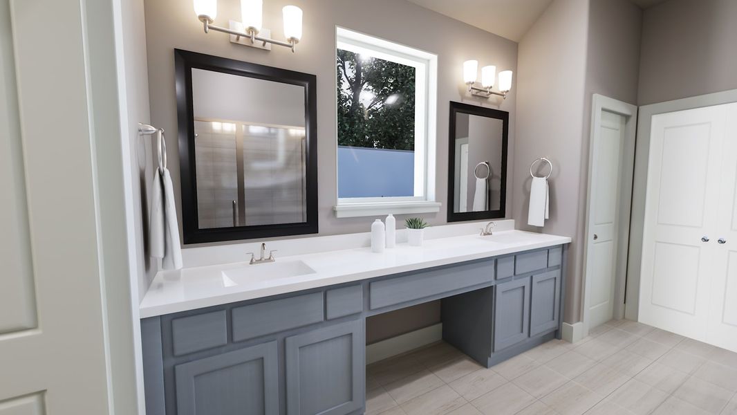 Representative furnished interior of a home built from the Dylan by Tri Pointe Homes in Painted Tree, McKinney (Image 17).