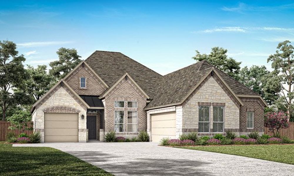 Front exterior of a new home in Park Hills, Rockwall, TX, highlighting curb appeal (Image 1). Front exterior of a new home in Park Hills, Rockwall, TX, highlighting curb appeal (Image 1).