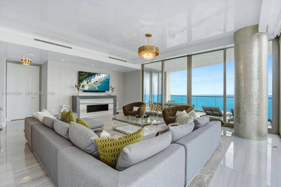 Furnished interior view inside a new home in The Estates at Acqualina, Sunny Isles Beach (Image 12). Furnished interior view inside a new home in The Estates at Acqualina, Sunny Isles Beach (Image 12).