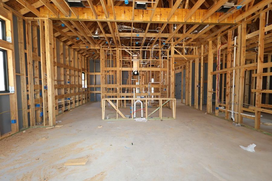 In-progress construction of a new home in The Highlands Encore - Tranquil Collection, Porter, TX (Image 7).