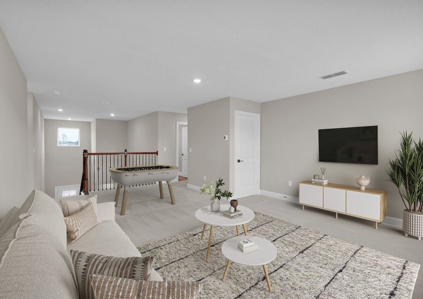 Host family game nights upstairs in the open game room