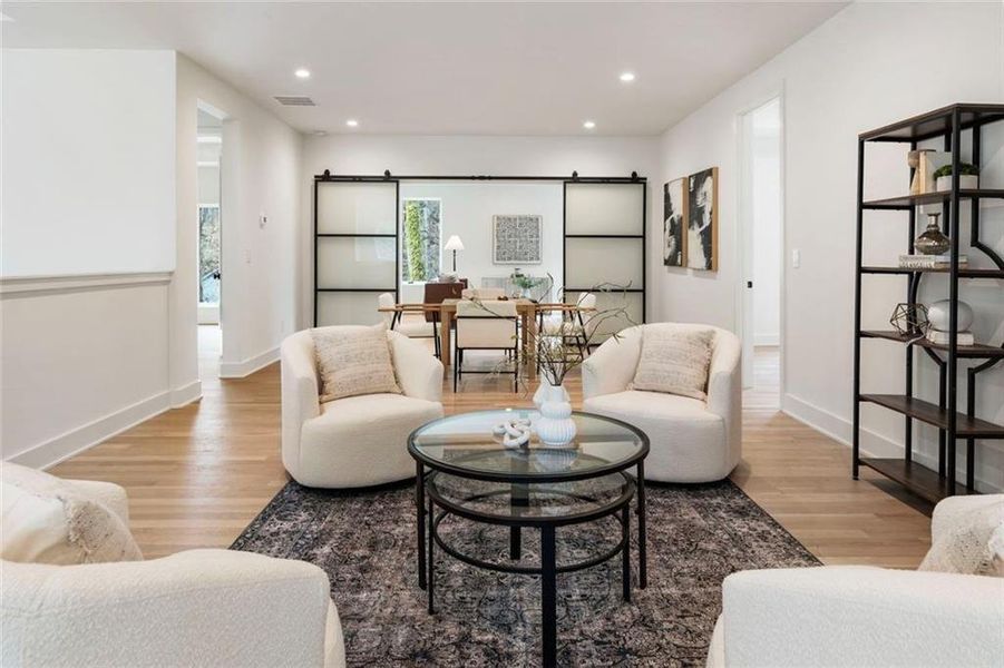 Furnished interior view inside a new home in , Sandy Springs (Image 37). Furnished interior view inside a new home in , Sandy Springs (Image 37).