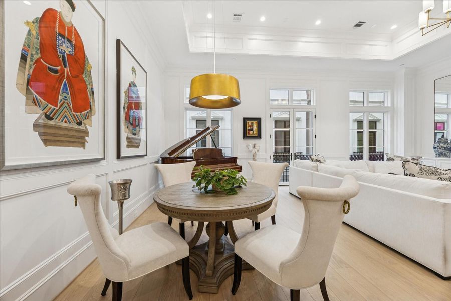 Dining area open to the living room Dining area open to the living room