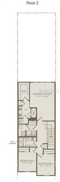 2D floor plan layout of this home in EverBe, Orlando, FL (Image 5).