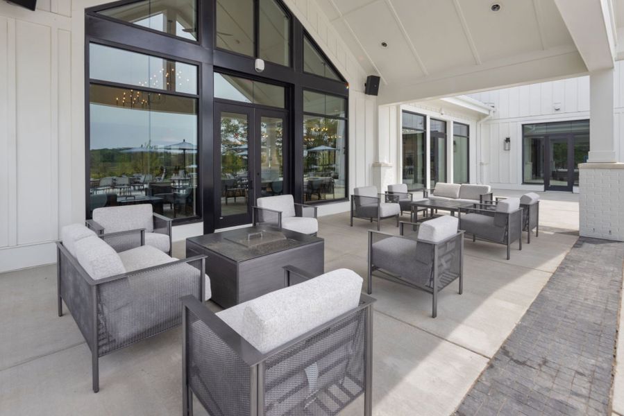 Exterior details and patio area of a home in Carolina Overlook, Clayton (Image 20).