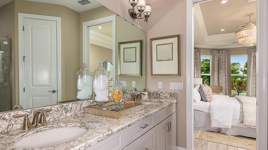 Furnished interior view inside a new home in Esplanade at Azario Lakewood Ranch, Bradenton (Image 12). Furnished interior view inside a new home in Esplanade at Azario Lakewood Ranch, Bradenton (Image 12).